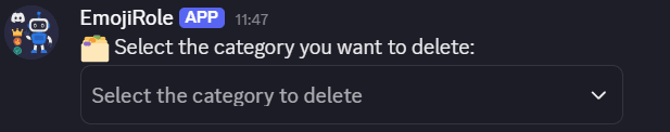 EmojiRole /delete category preview