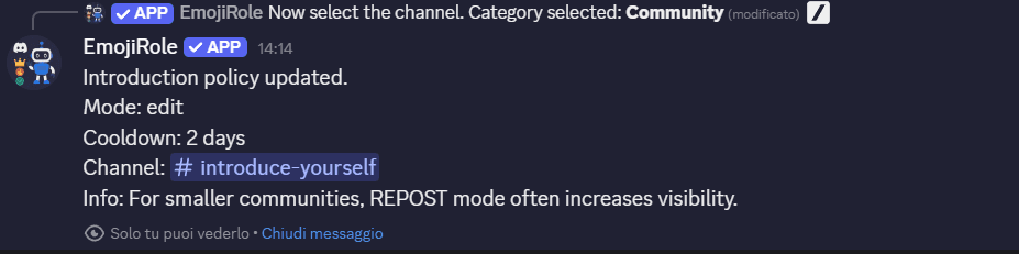 EmojiRole /set_introduction view preview